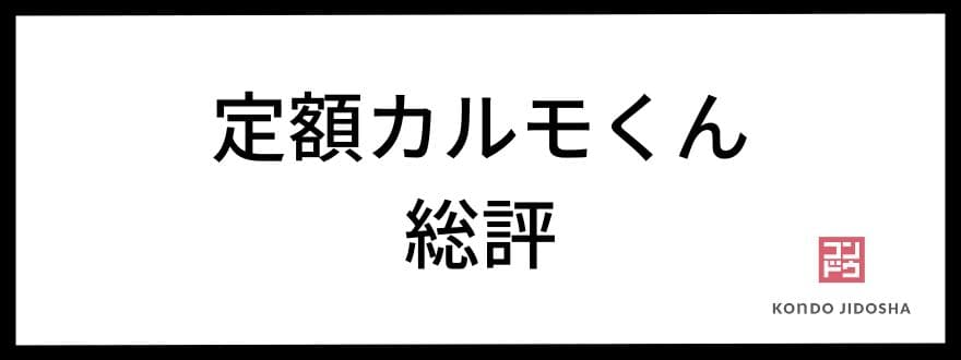 定額カルモくんの総評