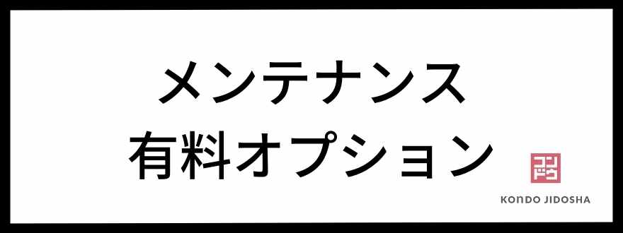 メンテナンスが有料オプション