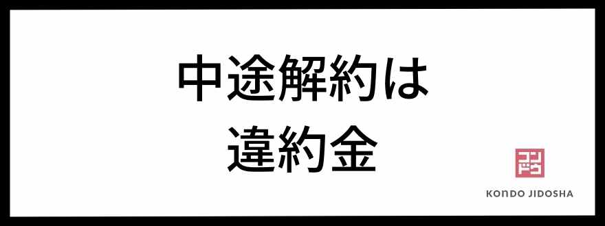 中途解約は違約金