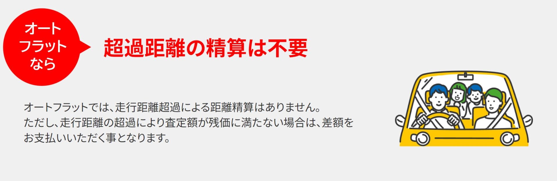 距離超過の精算金不要