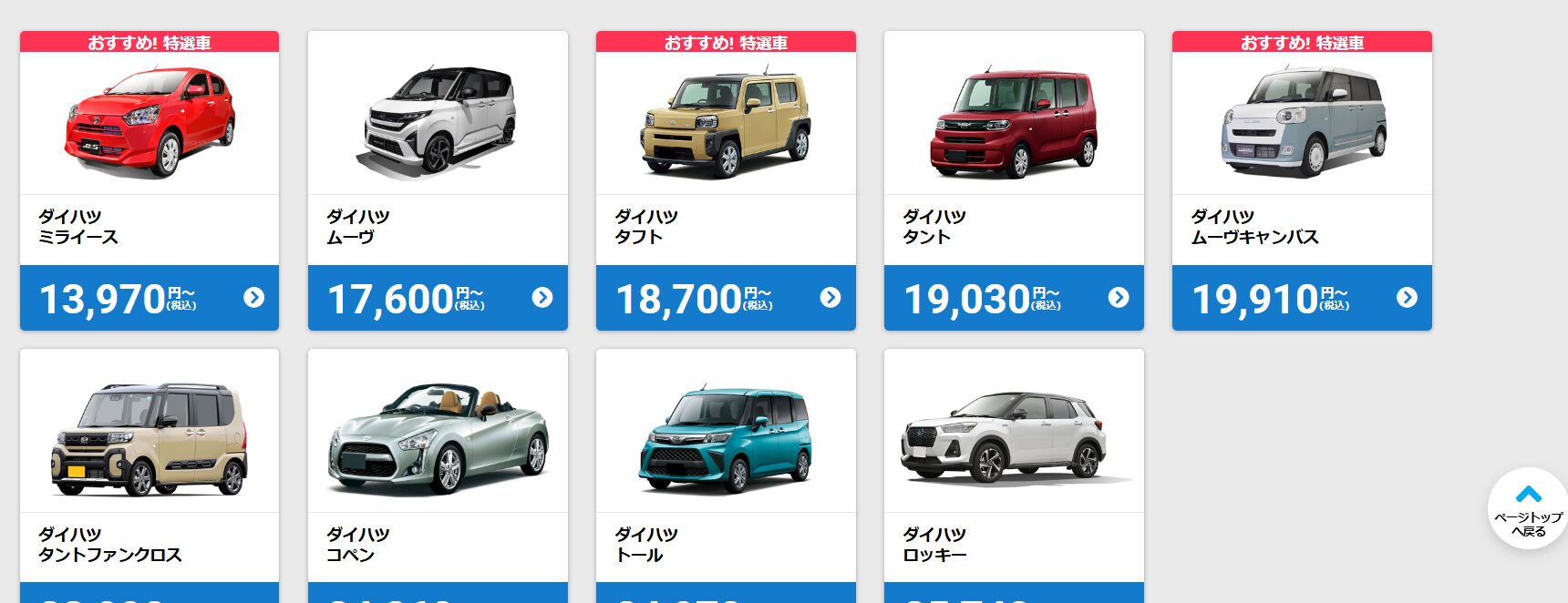 審査の流れ車を選ぶ